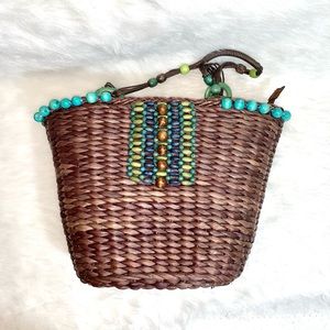 Sun N Sand Rattan Purse/Beach bag.